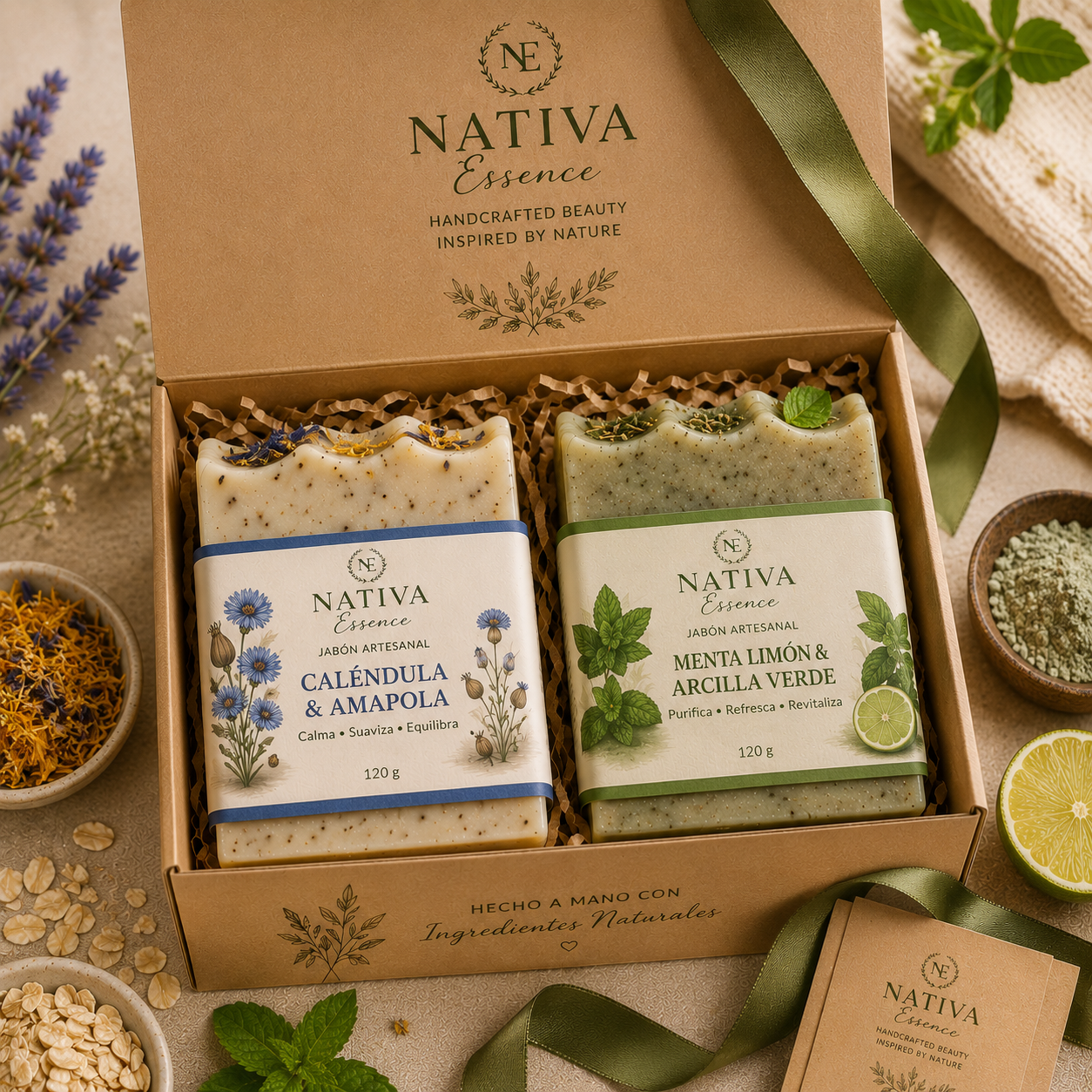 🎁 Nativa Essence™ Set de 2 Jabones Artesanales
