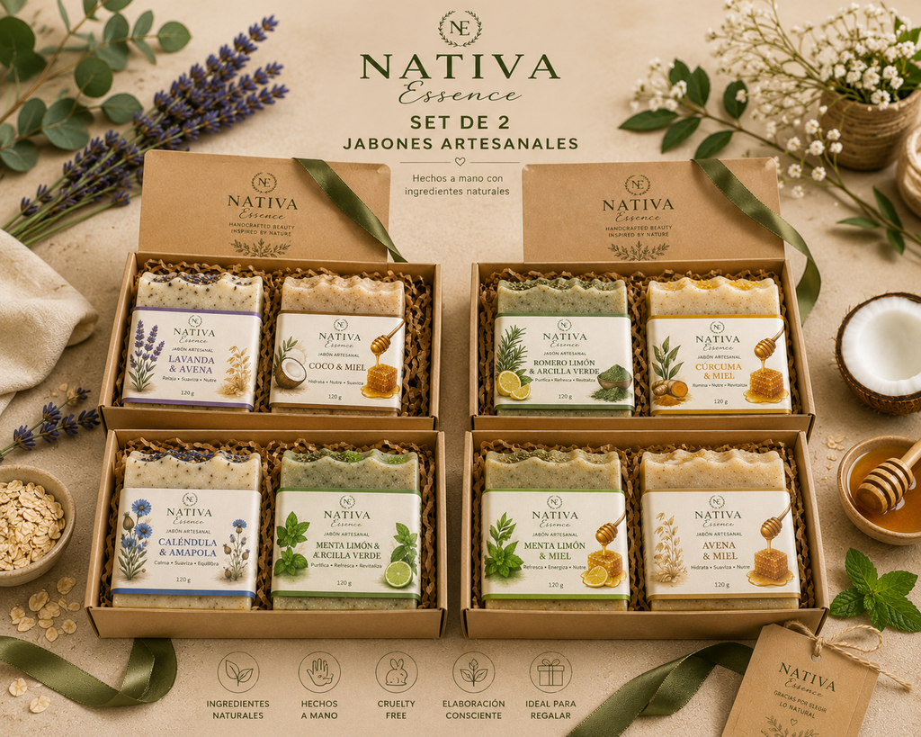 🎁 Nativa Essence™ Set de 2 Jabones Artesanales